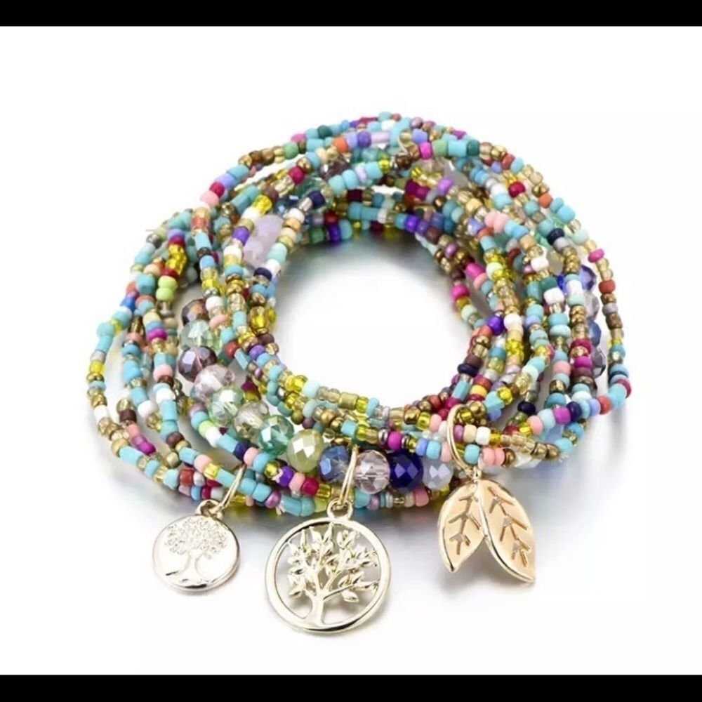 BOHO SEED BEADS MULTI LAYER BRACELET‎ - Picture 4 of 4